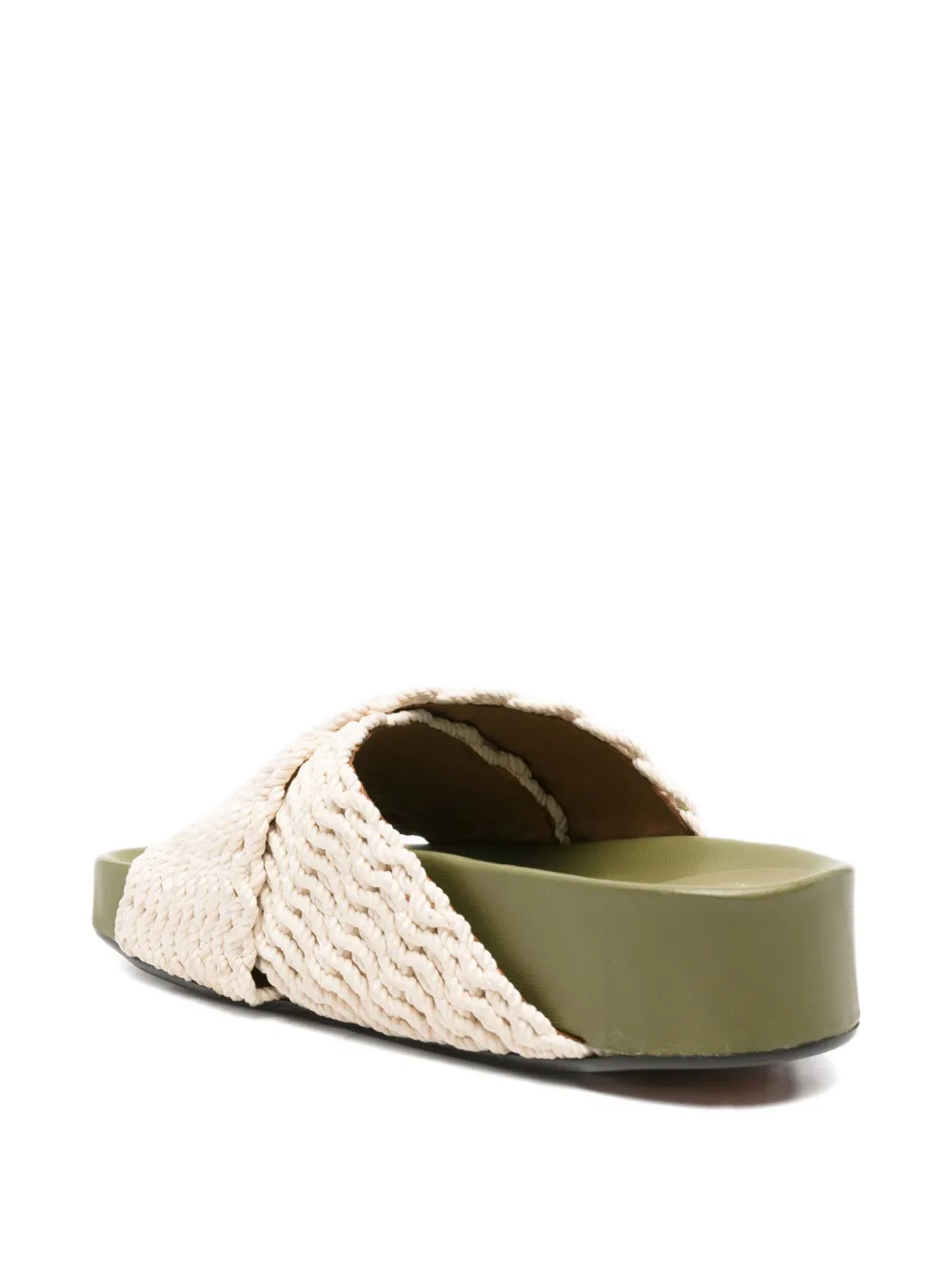 ATP Atelier Gehaakte sandalen met gekruiste bandjes Wit