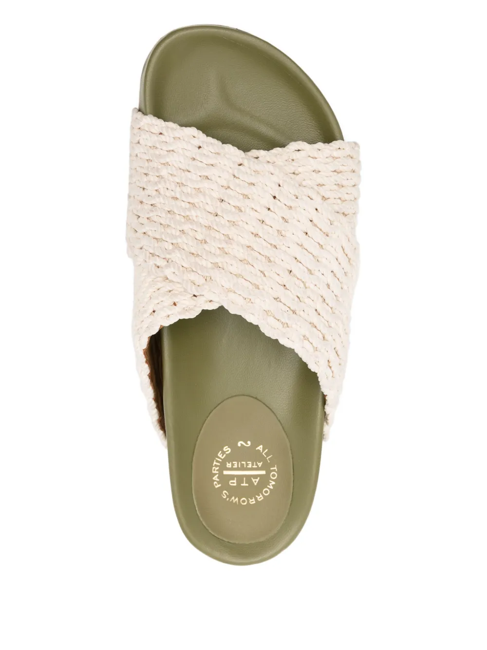 ATP Atelier Gehaakte sandalen met gekruiste bandjes Wit