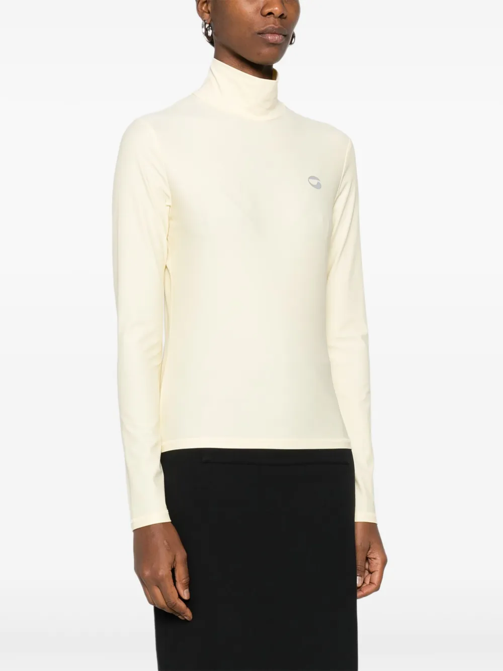 Coperni Long-sleeved High-neck Top In Yellow