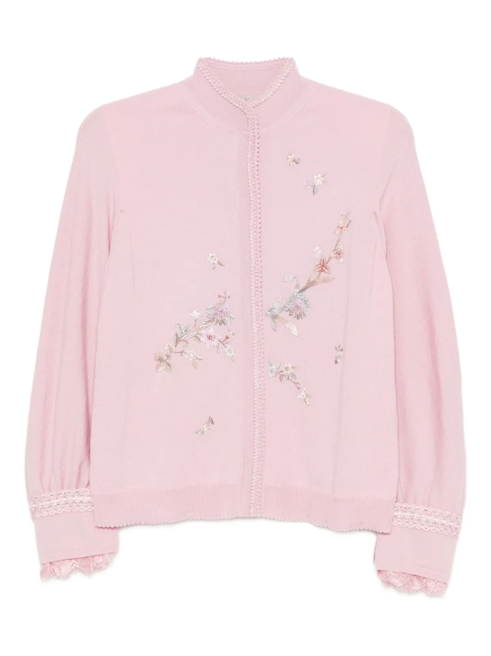 SHIATZY CHEN Scape-of-Curve embroidered cardigan | Pink | Image 1