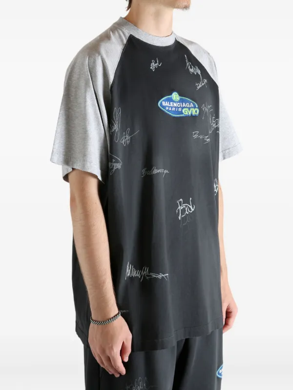 Balenciaga graphic-print T-shirt | Black | FARFETCH