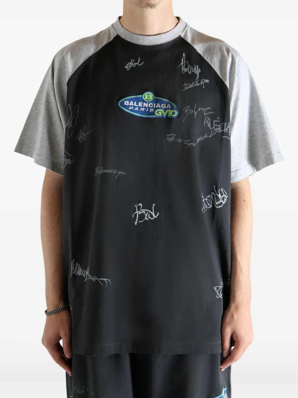 Balenciaga playera con estampado gráfico | negro | Image 1