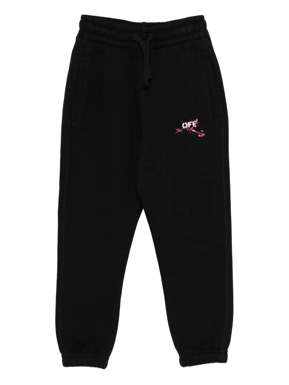 Off-white Kids' Logo-print Track Pants In Black
