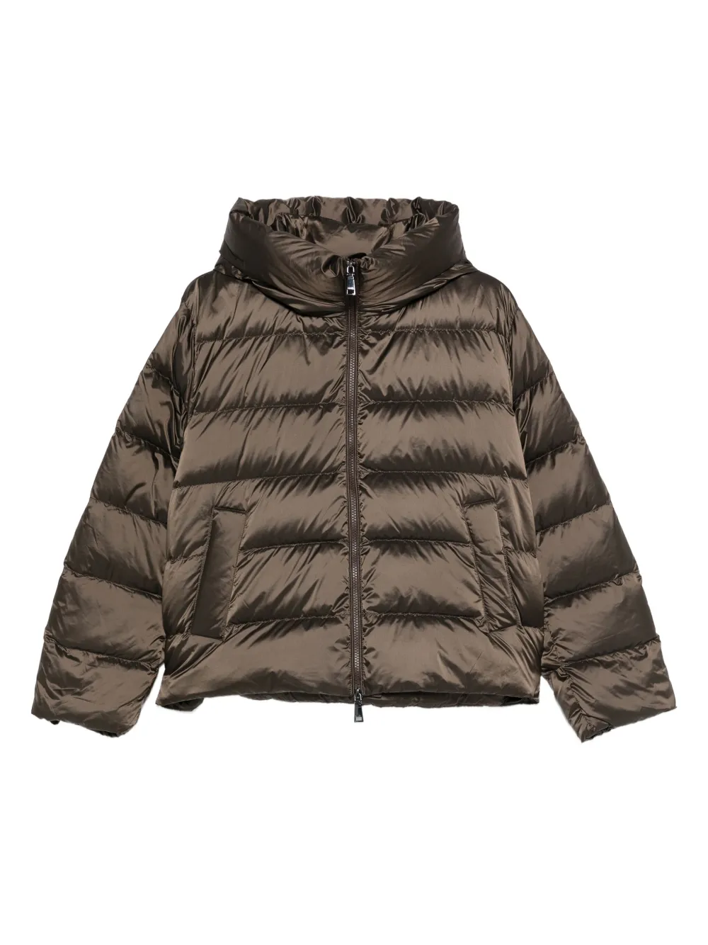 Seventy hooded quilted jacket | Brown | Image 1