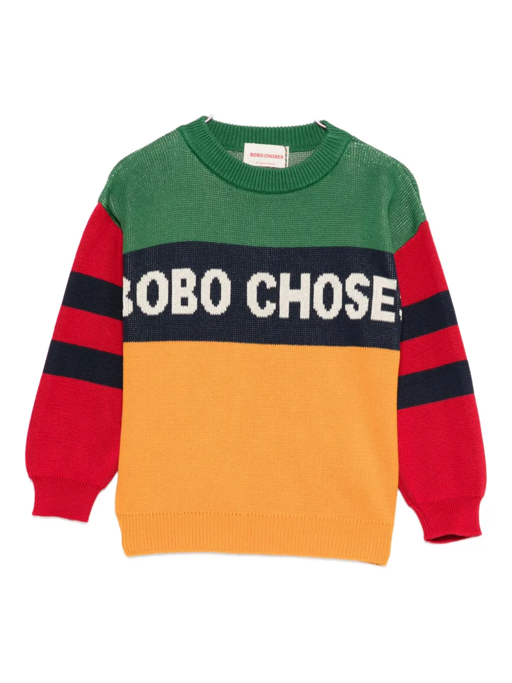 Bobo Choses Colour-block Striped Sweater In Multi
