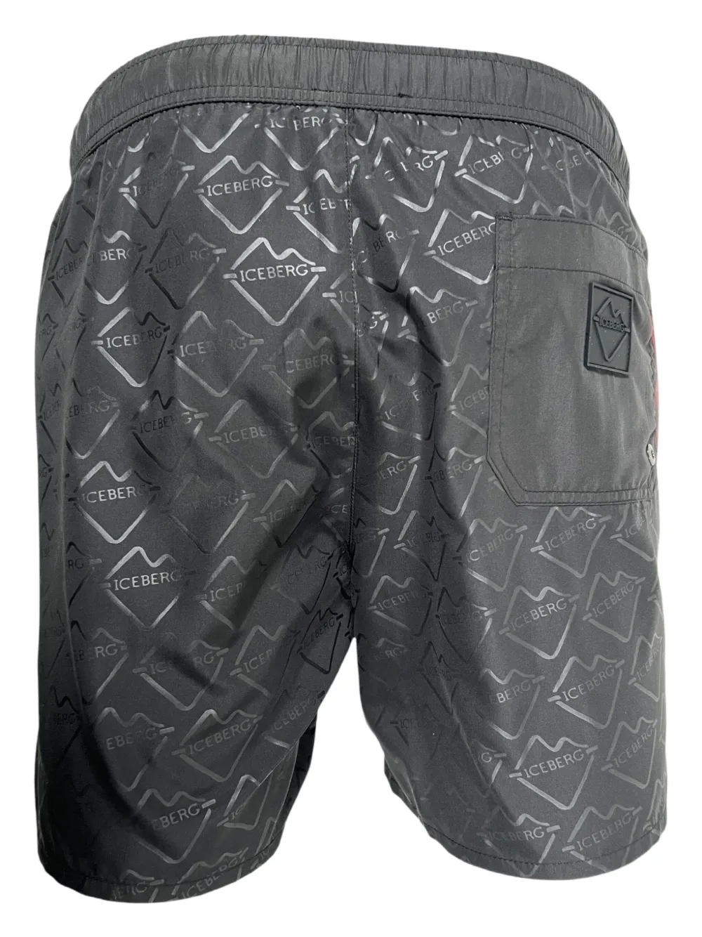 Iceberg Logo-pattern Swim Shorts In Gray