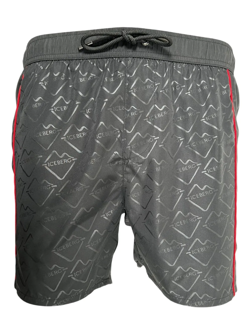 Iceberg Logo-pattern Swim Shorts In Gray