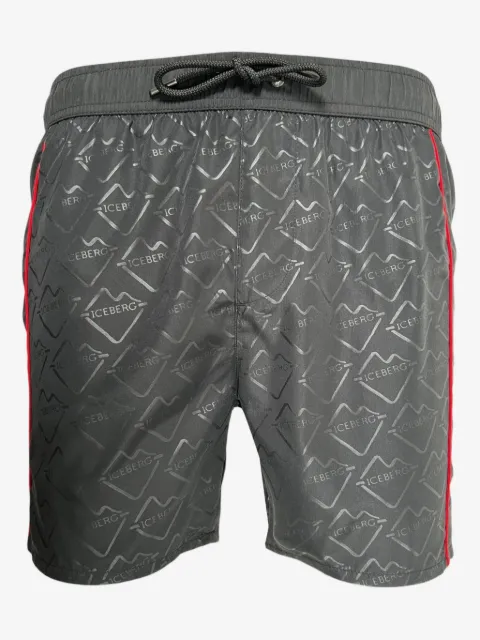 Iceberg logo-pattern swim shorts
