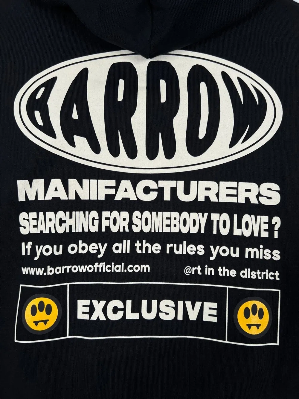 BARROW Hoodie met logoprint Zwart