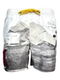 Iceberg Bugs Bunny-landscape swim shorts - White
