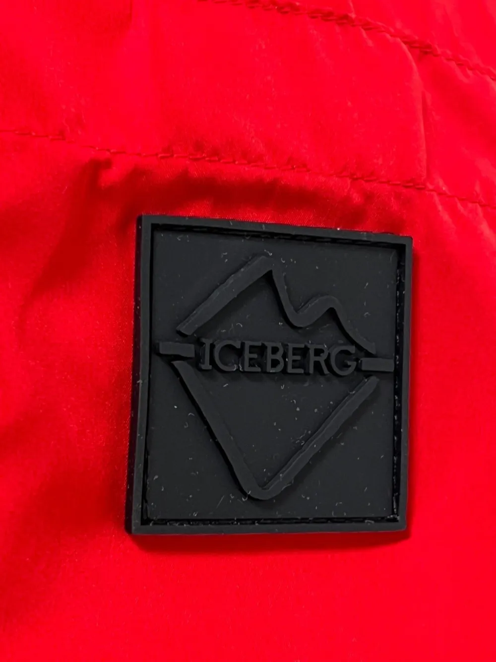 Iceberg Zwembroek met logoplakkaat Rood