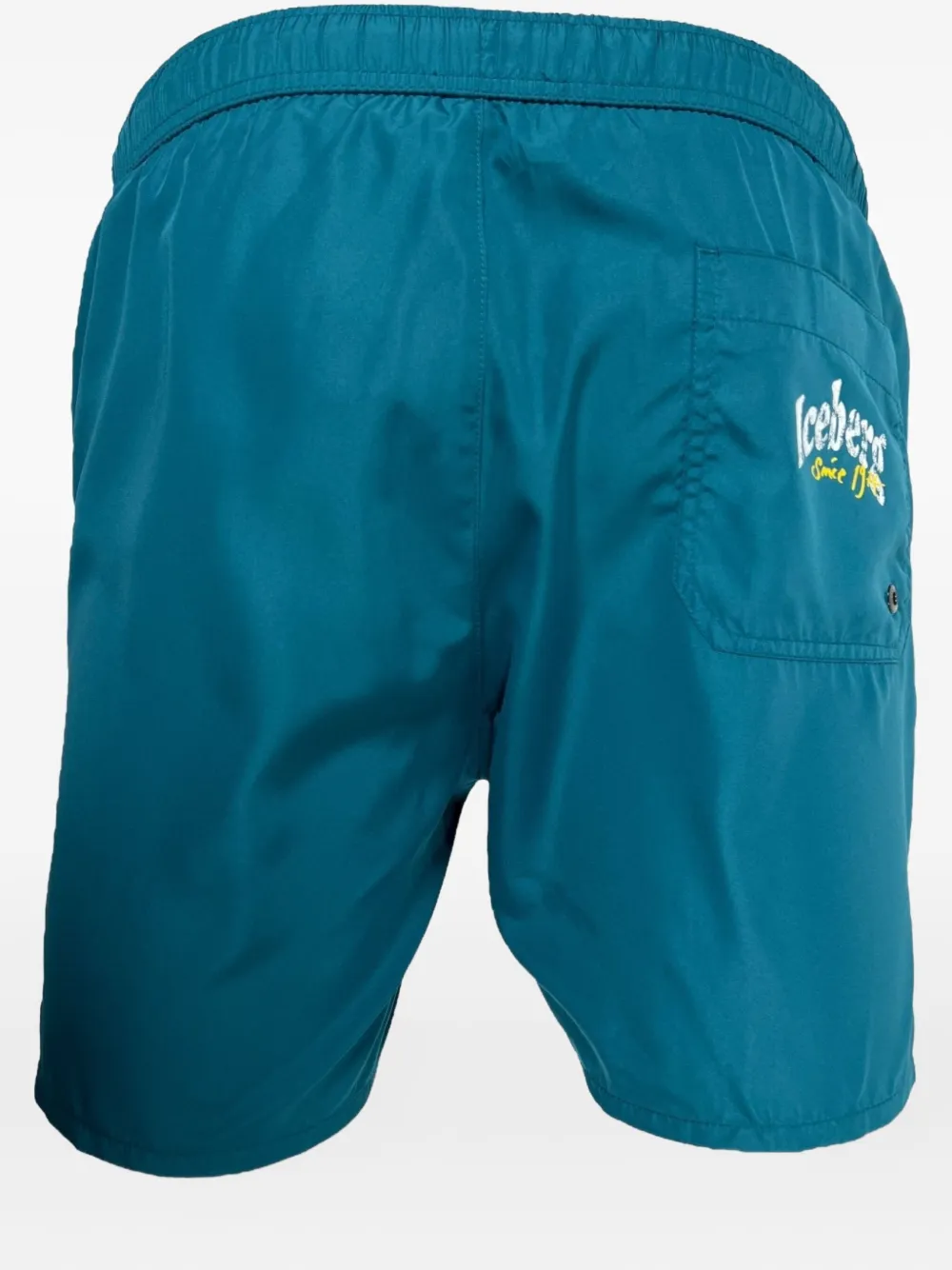 Iceberg Bear-print Swim Trunks In Blue