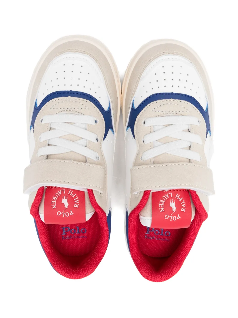 Polo Ralph Lauren Touch-strap Sneakers In White