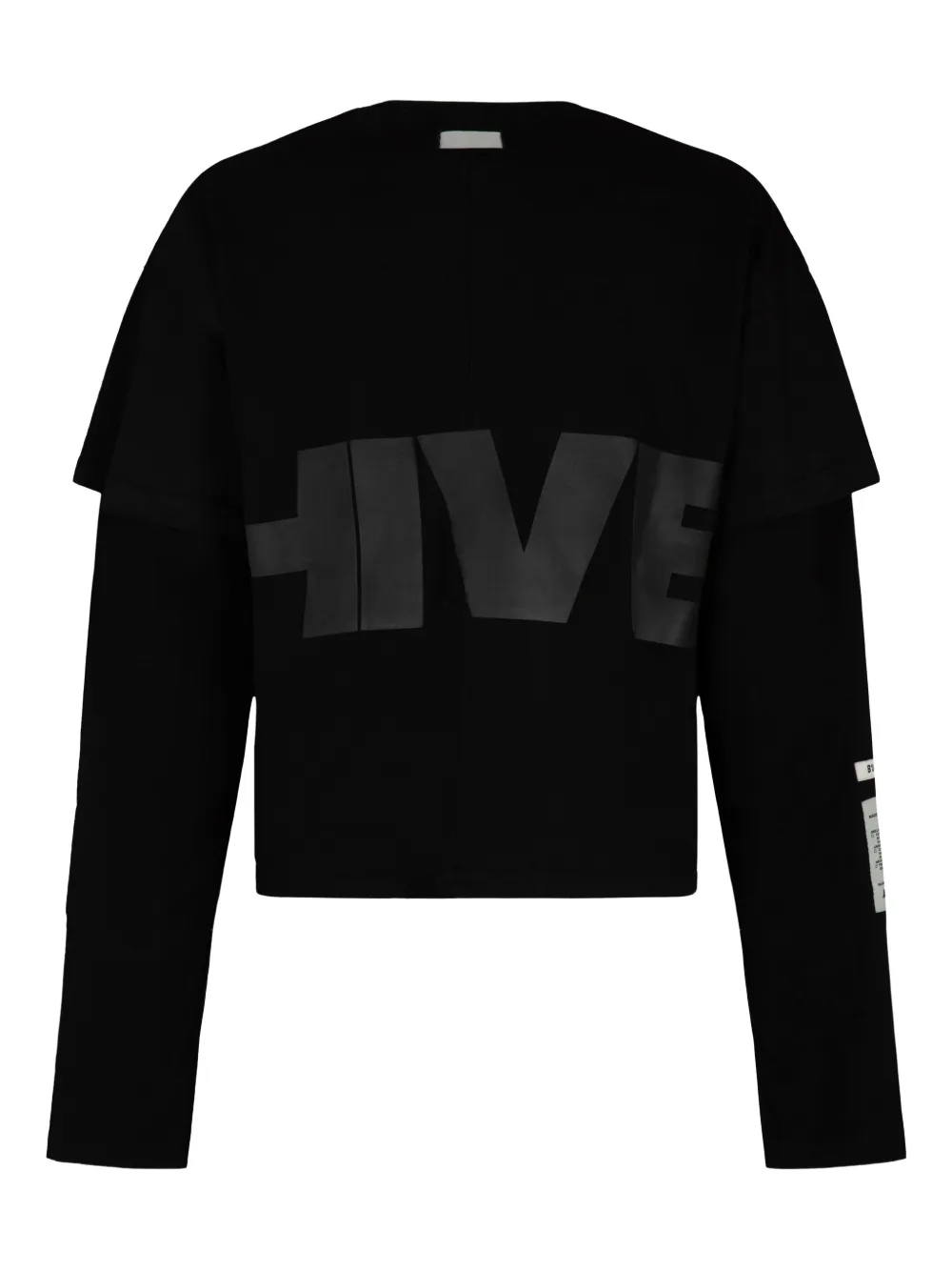 B1ARCHIVE double-layer logo-print T-shirt - Zwart