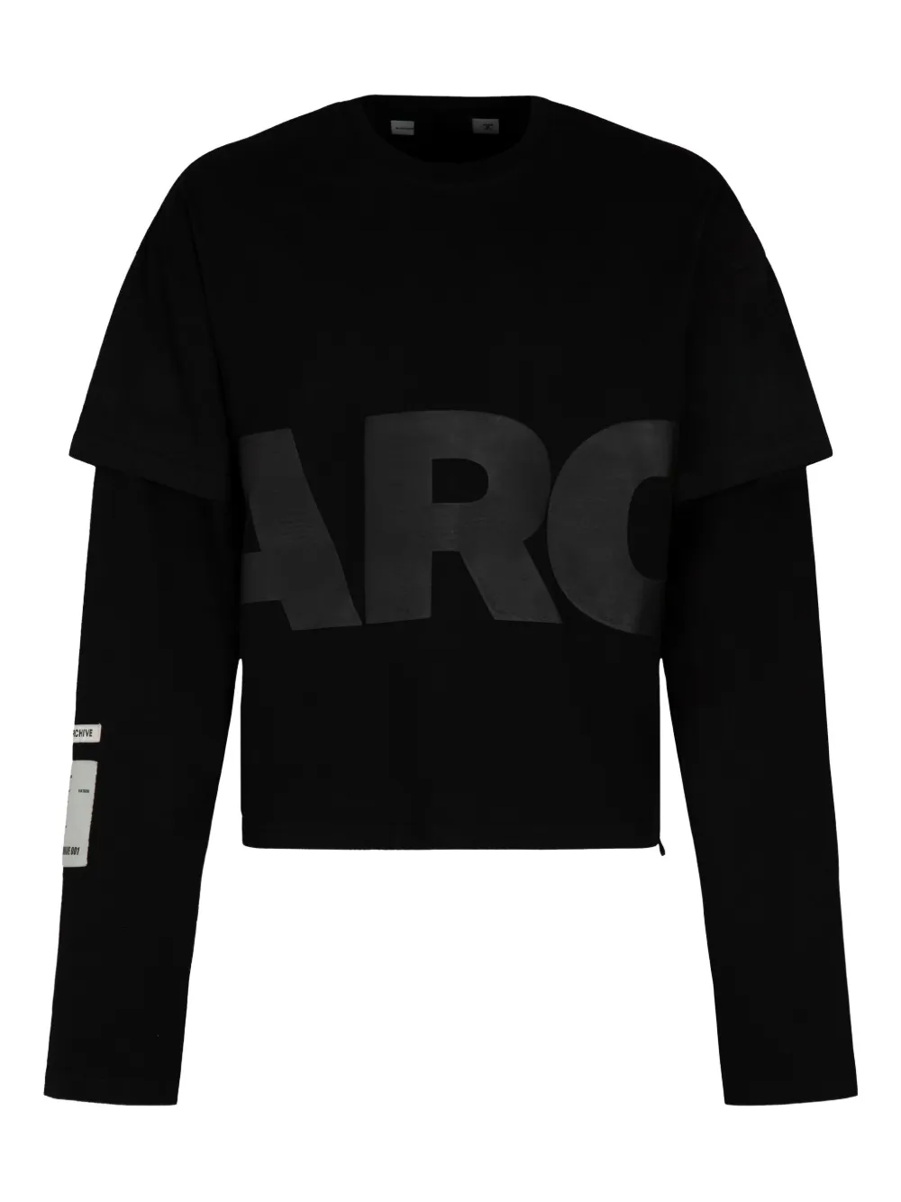B1ARCHIVE double-layer logo-print T-shirt | Black | Image 1