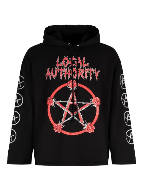 Local Authority graphic-print cotton hoodie