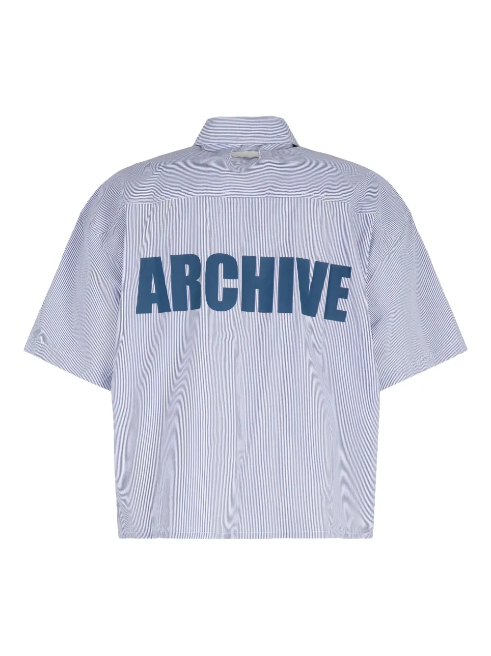 B1ARCHIVE striped pocket shirt - Blauw