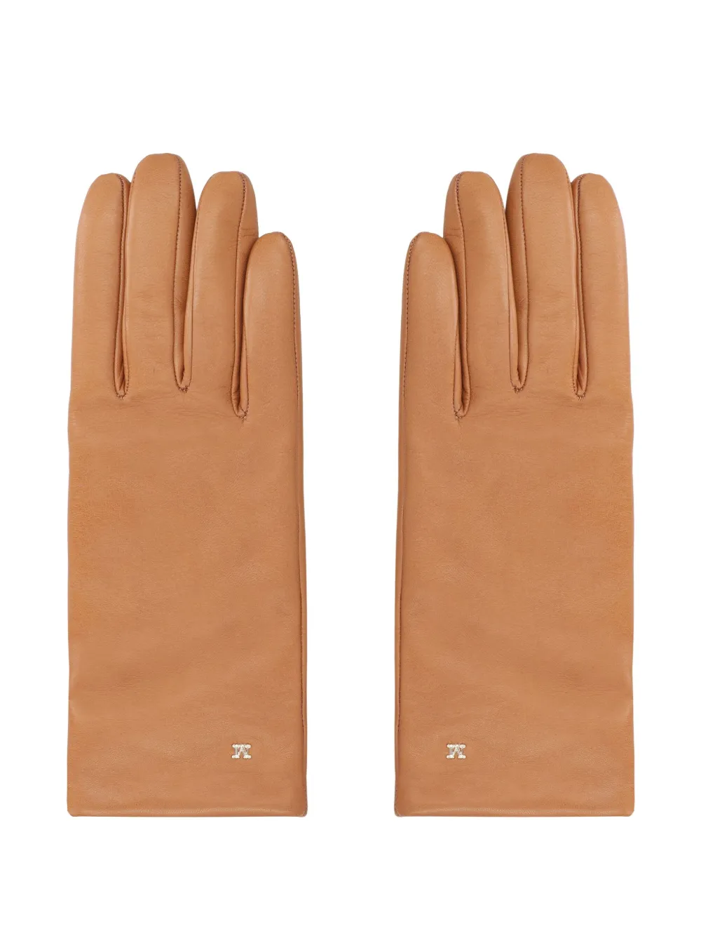 Max Mara five-finger leather gloves | Brown | Image 1