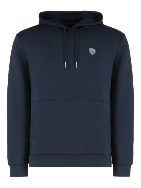 Ea7 Emporio Armani logo-appliqué hoodie