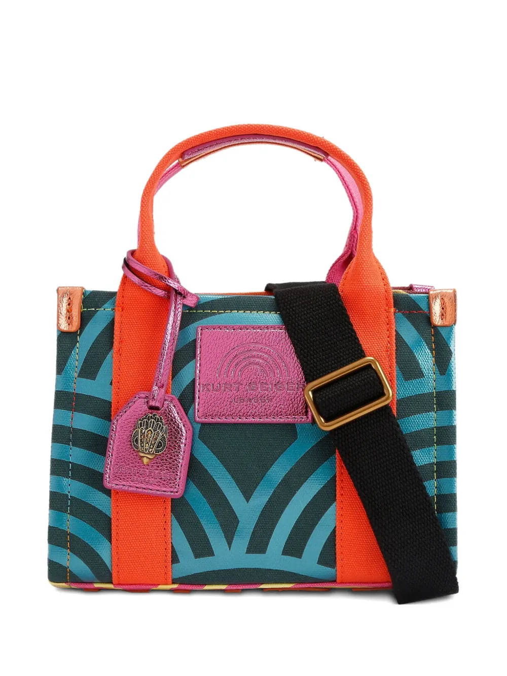 Kurt Geiger Small Southbank Eagle-head Tote Bag In Blue