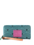 Kurt Geiger London rainbow-embellished zip-around wallet - Blue
