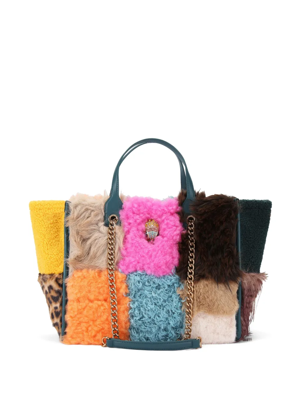 Kurt Geiger Hoxton Patchwork Shopper In Pink