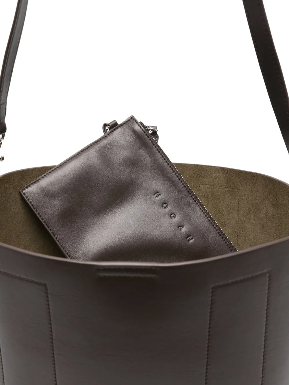 Hogan Schoudertas met vlakken Bruin