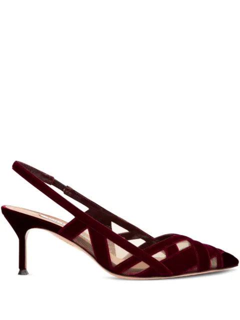 Aquazzura 65mm slingback velvet pumps