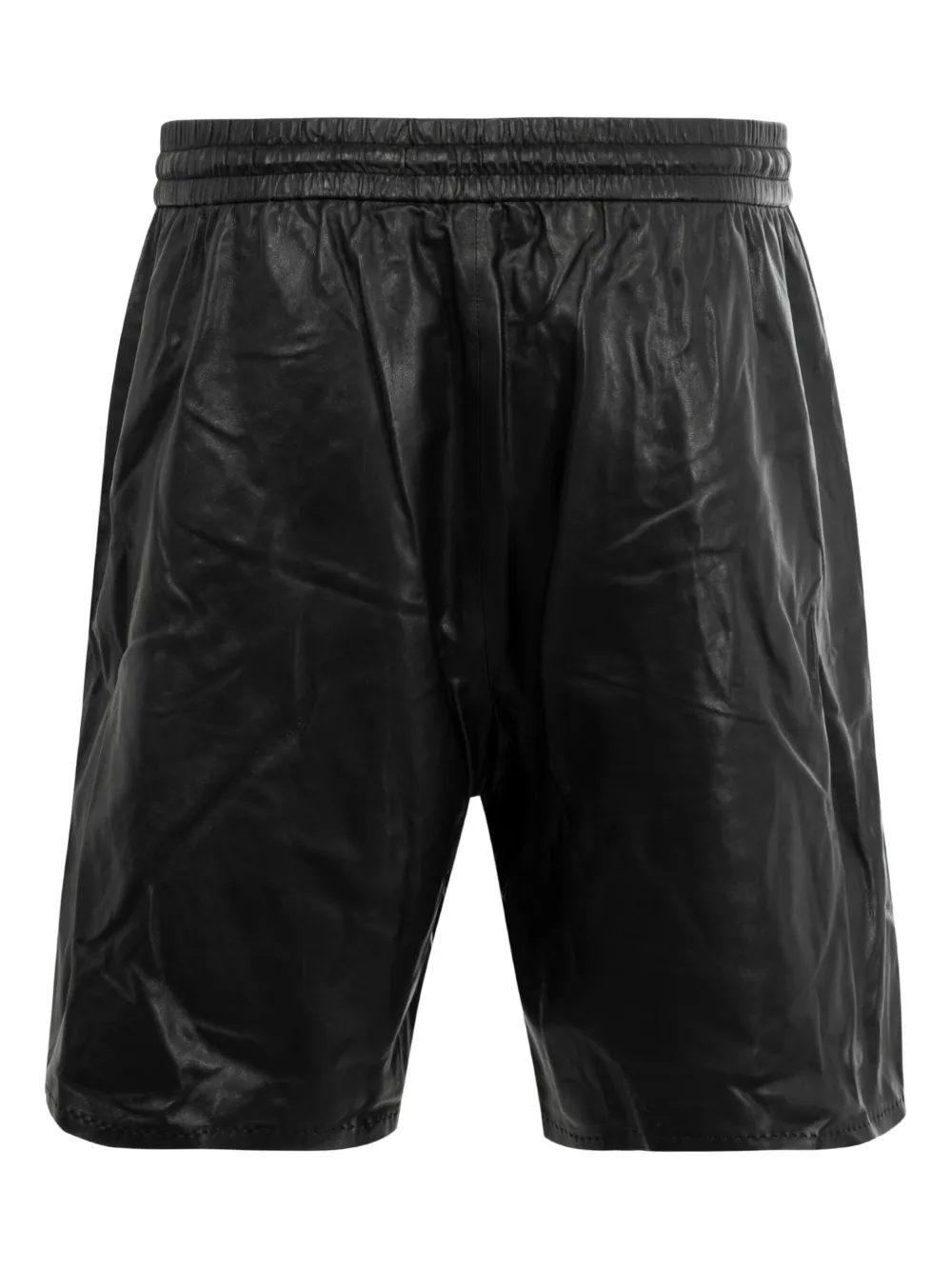 AMIRI drawstring leather shorts - Zwart