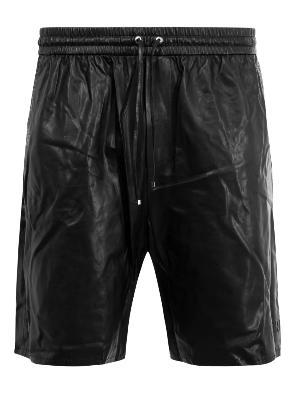 AMIRI drawstring leather shorts | Black | Image 1
