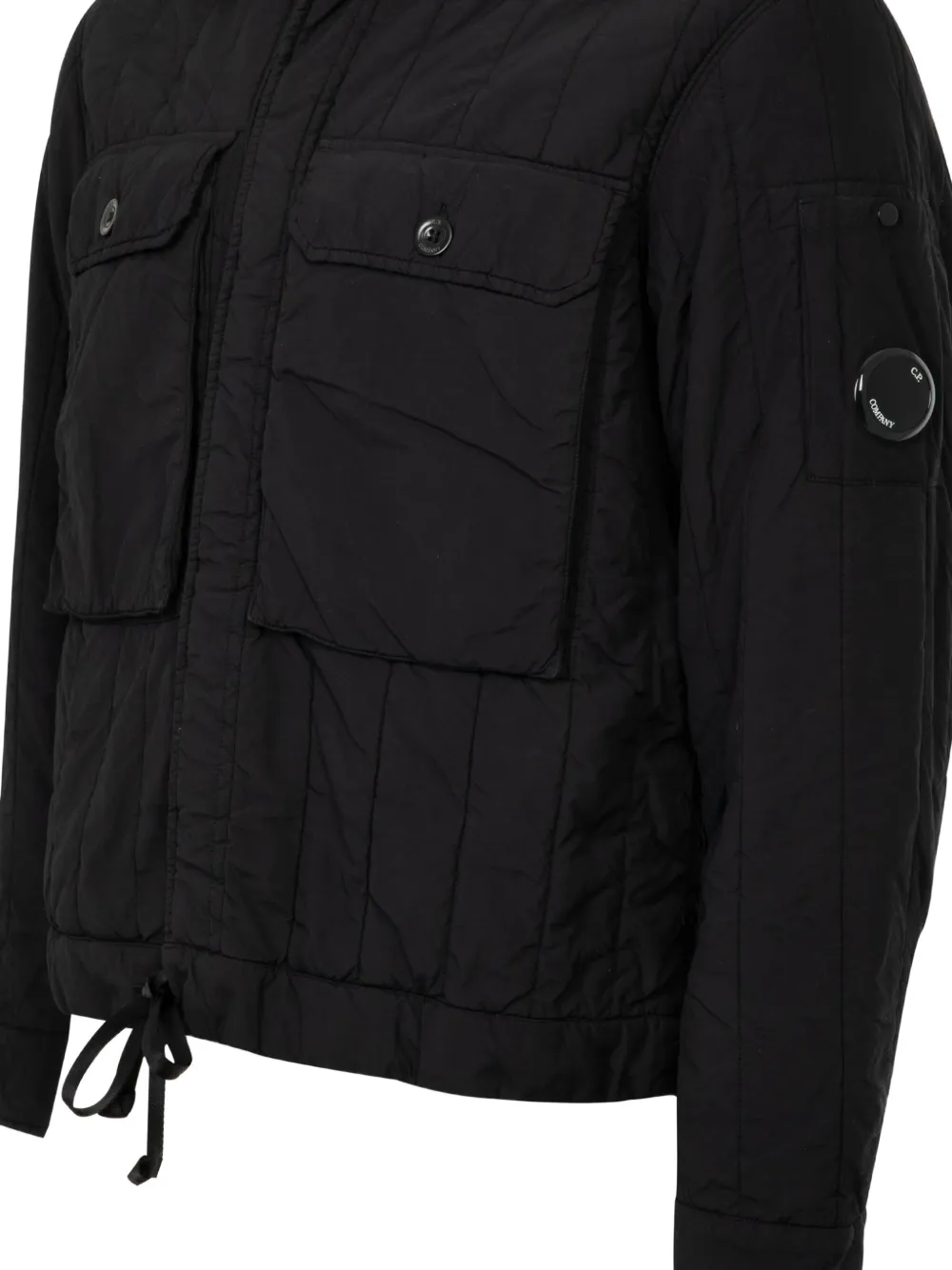 C.P. Company Gewatteerd jack met Lens-detail Zwart