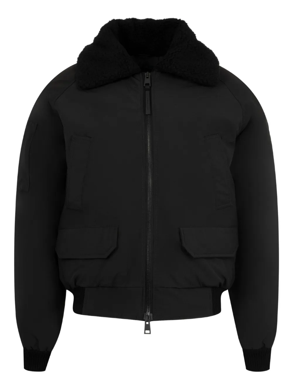 Canada Goose Chilliwack フリースカラーボンバージャケット - ブラック Canada Goose Chilliwack フリースカラーボンバージャケット - ブラック