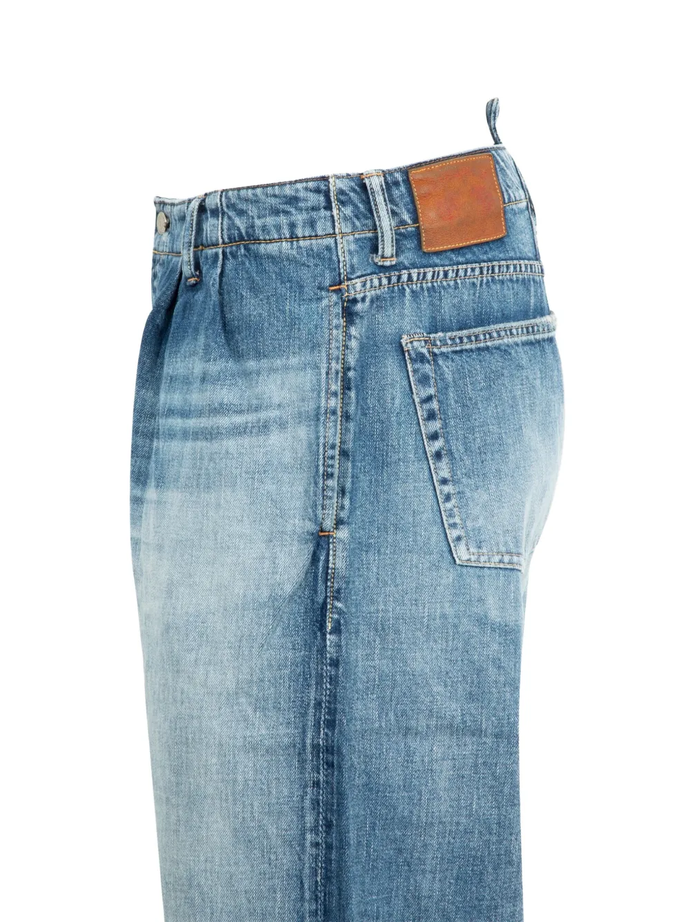Fullcount Four-pocket Wide-leg Jeans In Blue
