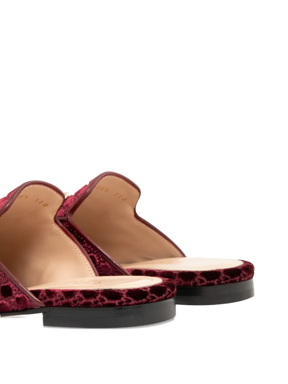 Gucci Princetown Horsebit Velvet Mules In Red