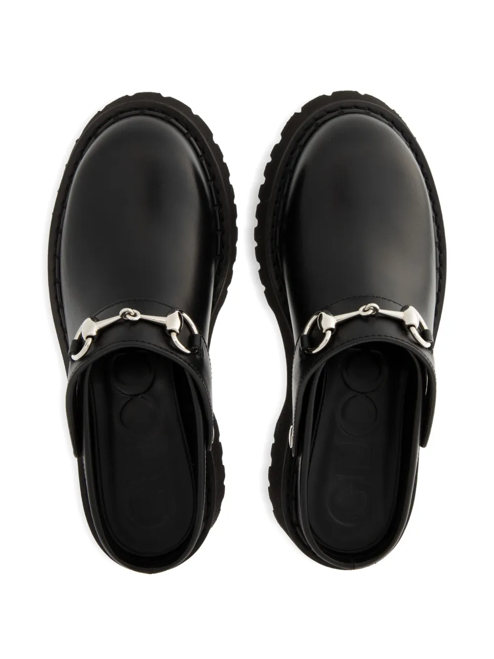 Gucci Horsebit Platform Mules In Black