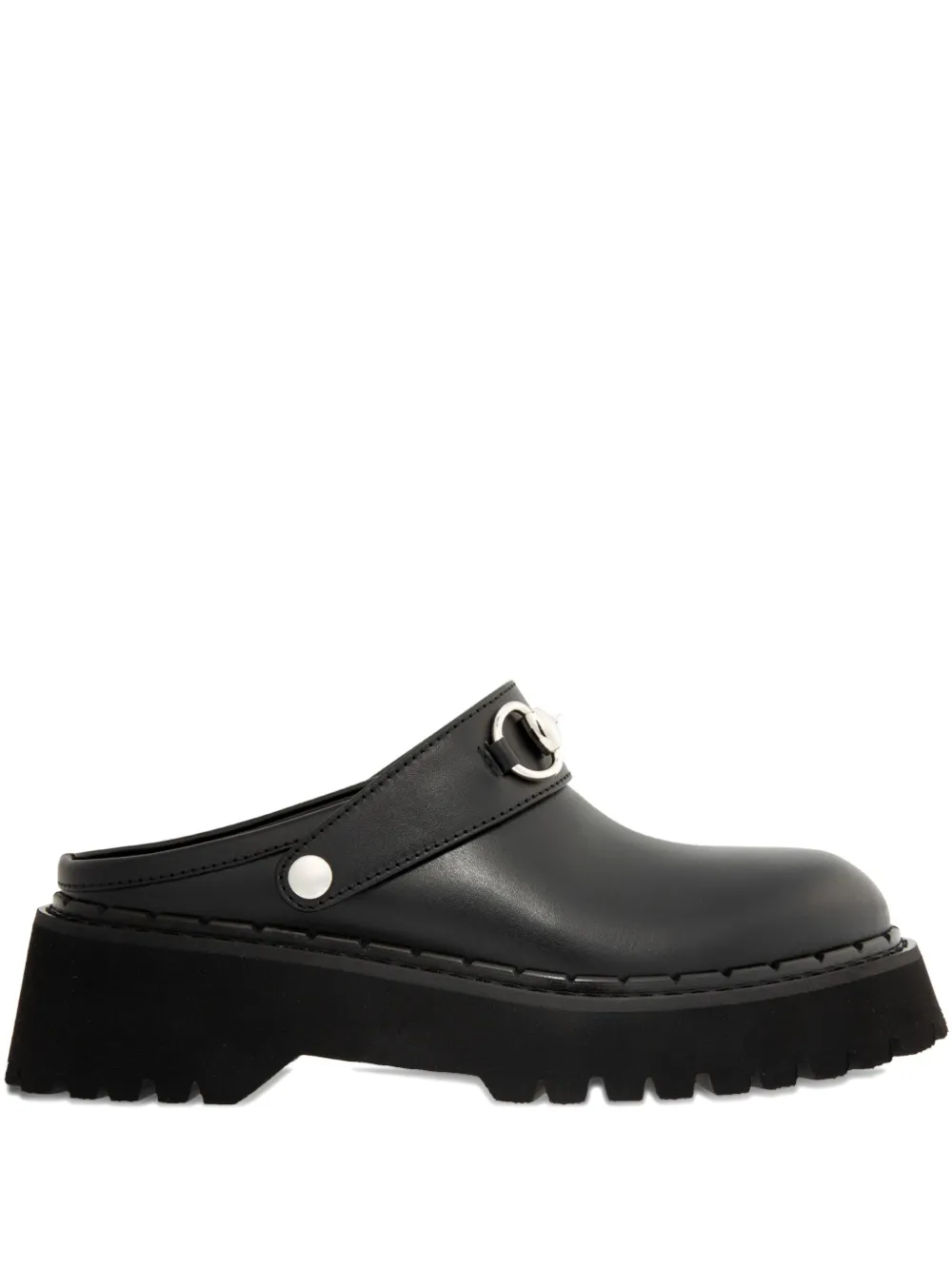 Gucci Horsebit Platform Mules In Black