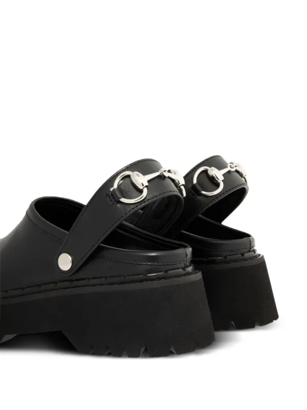 Gucci Horsebit Platform Mules | Black | FARFETCH