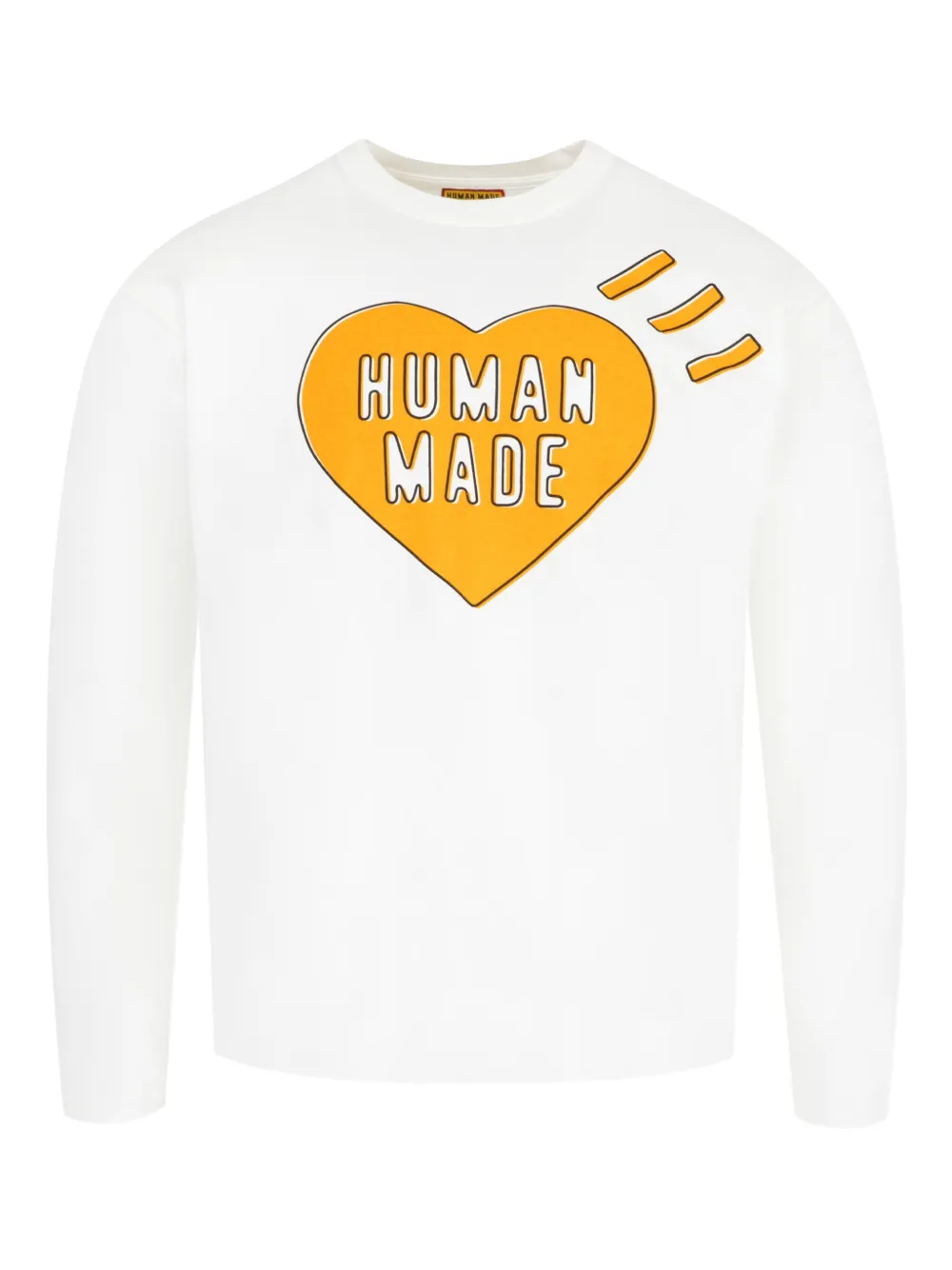 Human Made heart-logo long-sleeve T-shirt - ホワイト Human Made heart-logo long-sleeve T-shirt - ホワイト