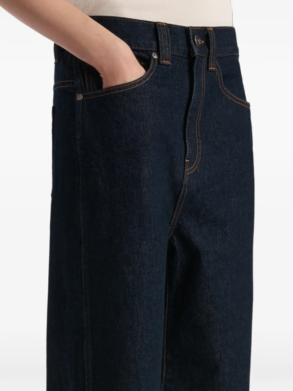 KHAITE Bonnie jeans met vijf zakken Blauw