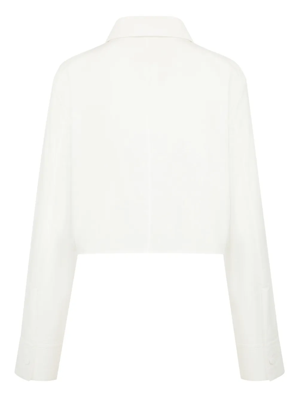 KHAITE Cropped katoenen blouse - Wit