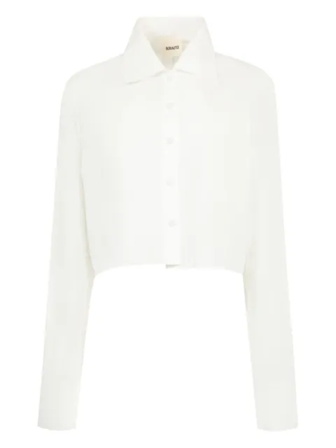 KHAITE crop cotton shirt