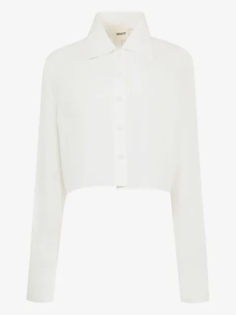 KHAITE crop cotton shirt
