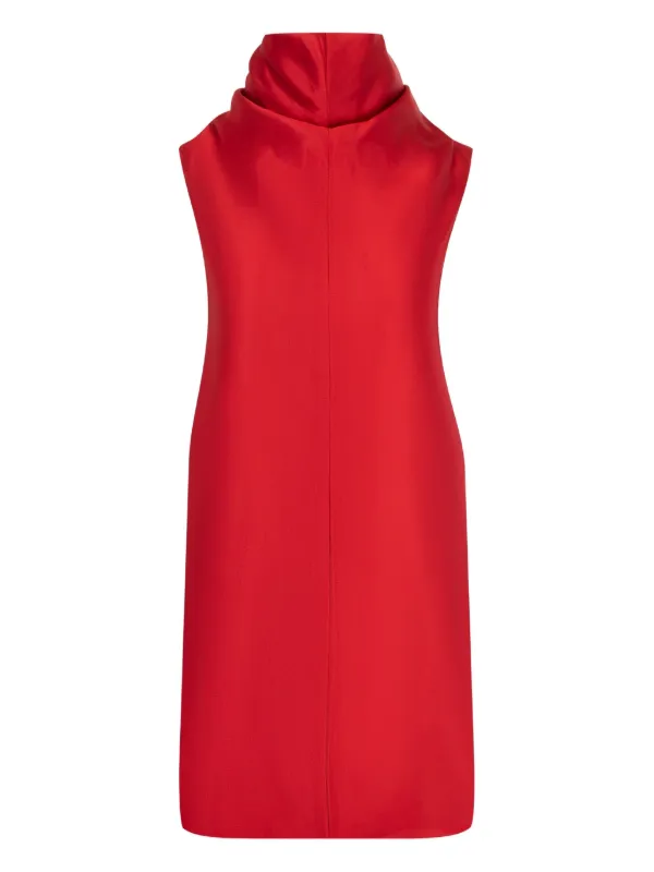 strapless open back dress All About It Bubble Hem Active Mini Dress-Red main image 1