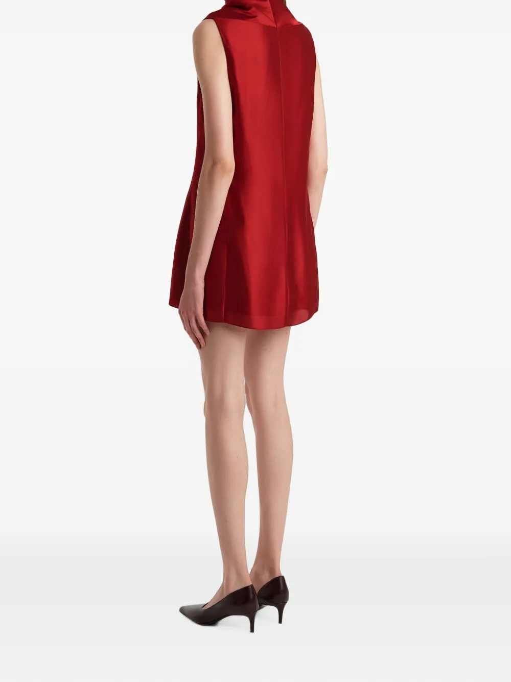 KHAITE Daria mouwloze mini-jurk Rood