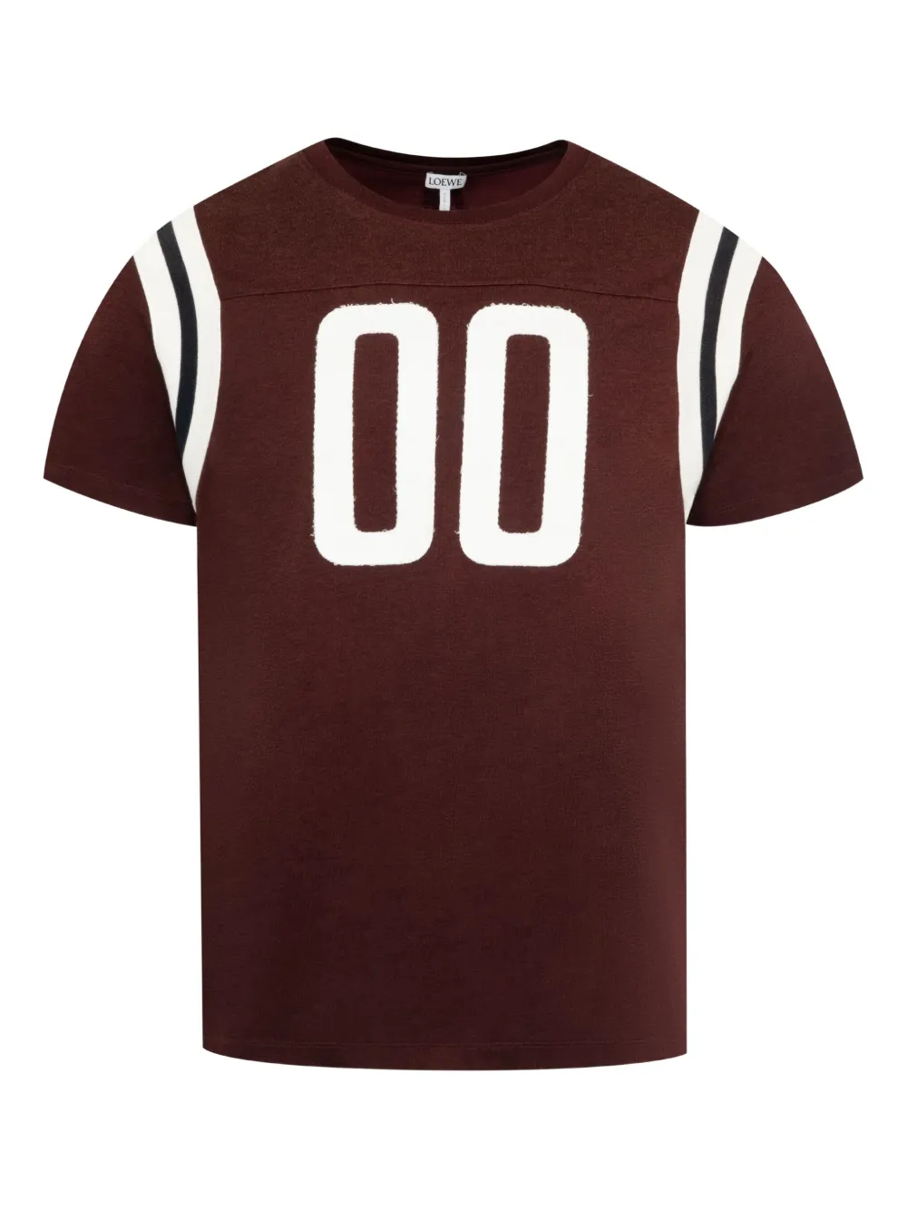 LOEWE stripe-detail T-shirt - レッド LOEWE stripe-detail T-shirt - レッド
