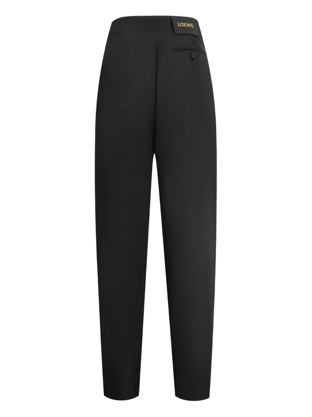 Loewe Belted Wool Trousers In Black