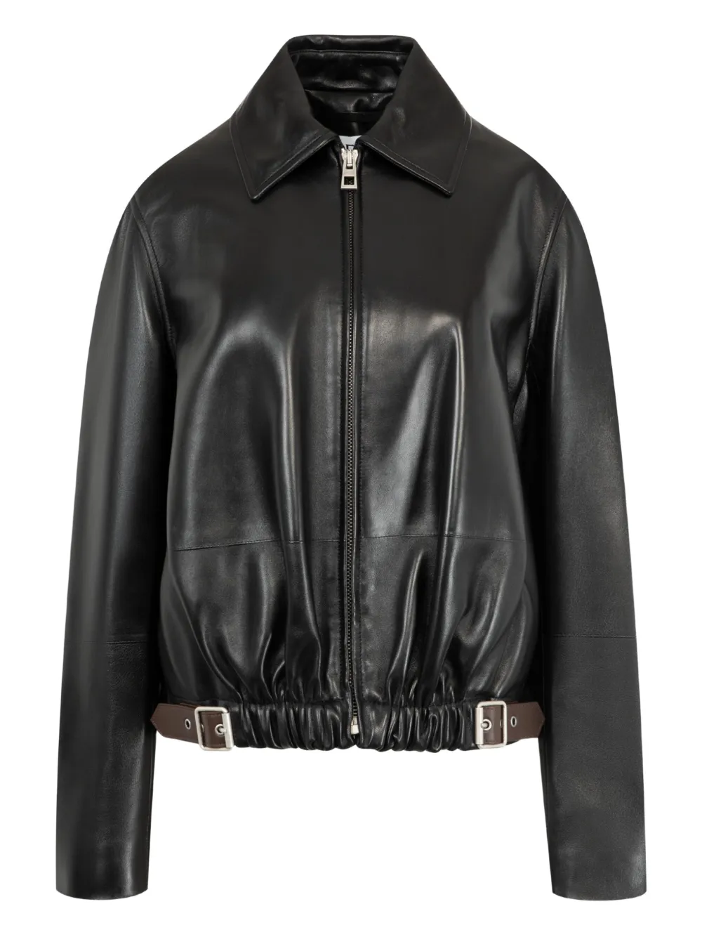 LOEWE belted leather jacket | Black | Image 1