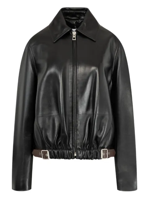 LOEWE belted leather jacket