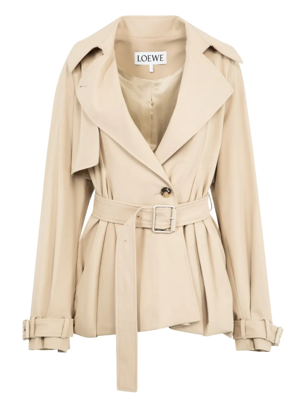 LOEWE peplum belted jacket | Neutrals | Image 1
