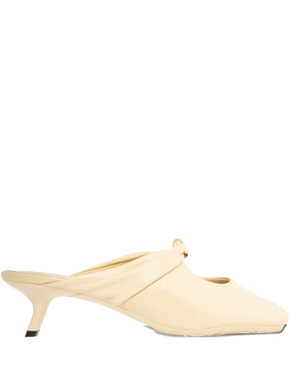 Loewe 45mm Pebble Soft Mules In Yellow